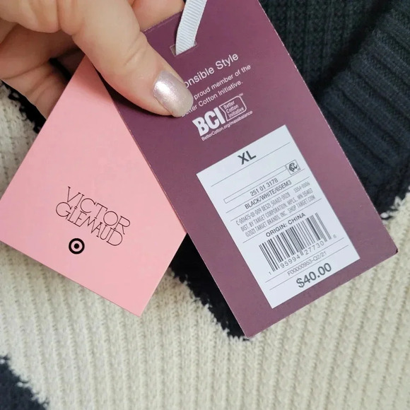 Victor Glemaud x Target, New Colorblock Sweater Wool Vest Black/White Size XL - Picture 10 of 12